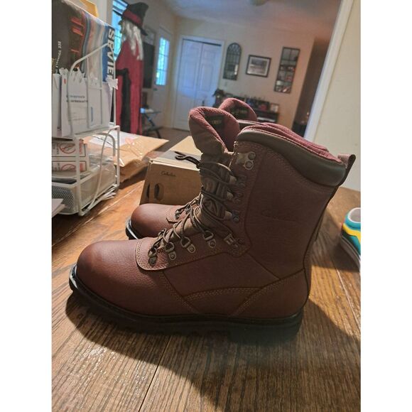 New Men's 11 EE Cabela's Iron Ridge Waterproof Hunting Winter Leather Boots 10" - Picture 7 of 9